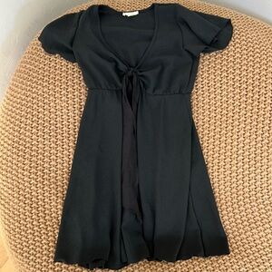 Silky little black dress